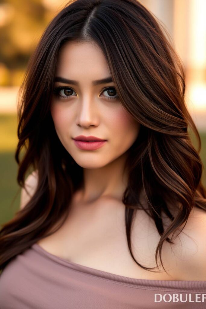 Long Burgundy Hair with Face-Framing Pieces