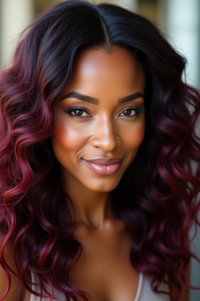 Mahogany Burgundy Waves