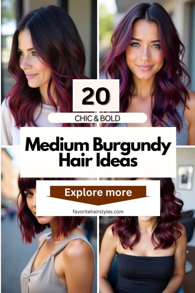 Medium Burgundy Hair Ideas