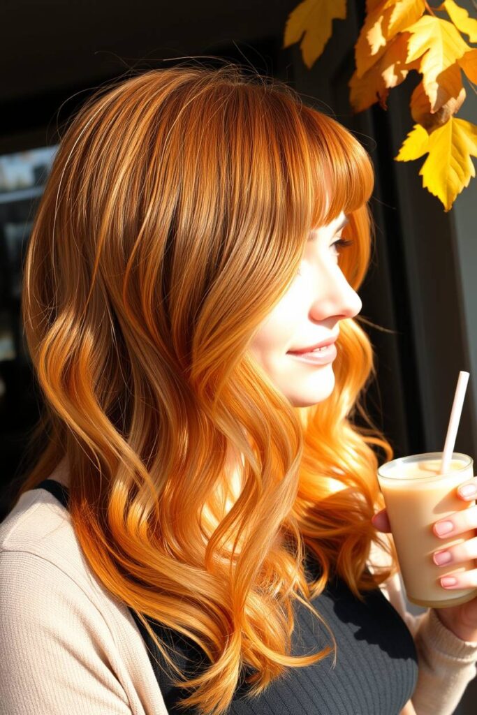 Pumpkin Spice with Micro Bangs