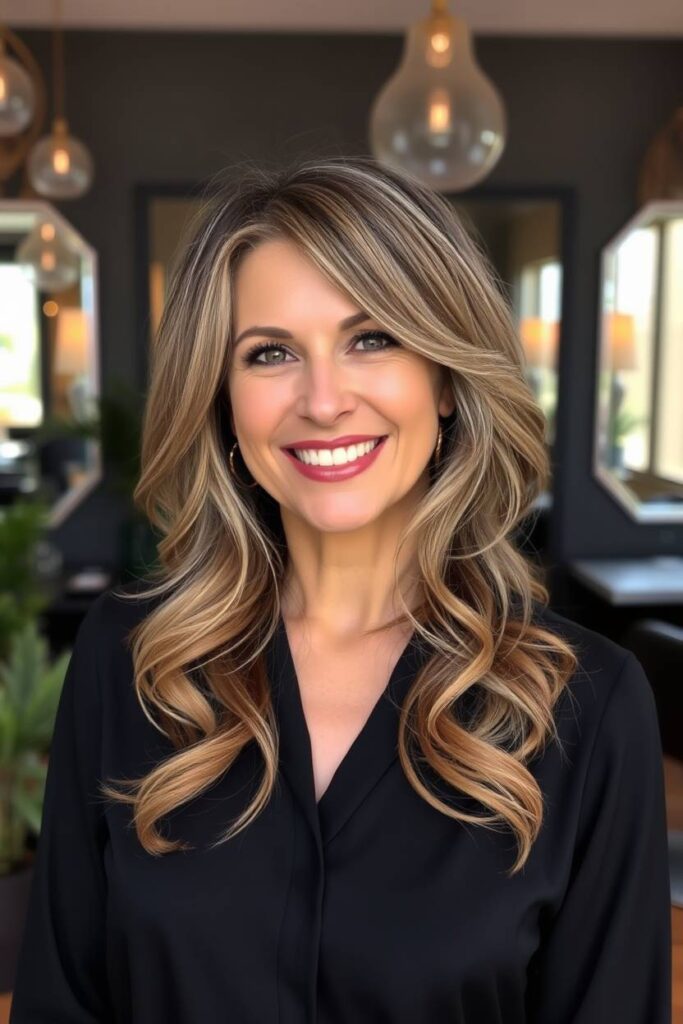 Rooted Dark Blonde Balayage