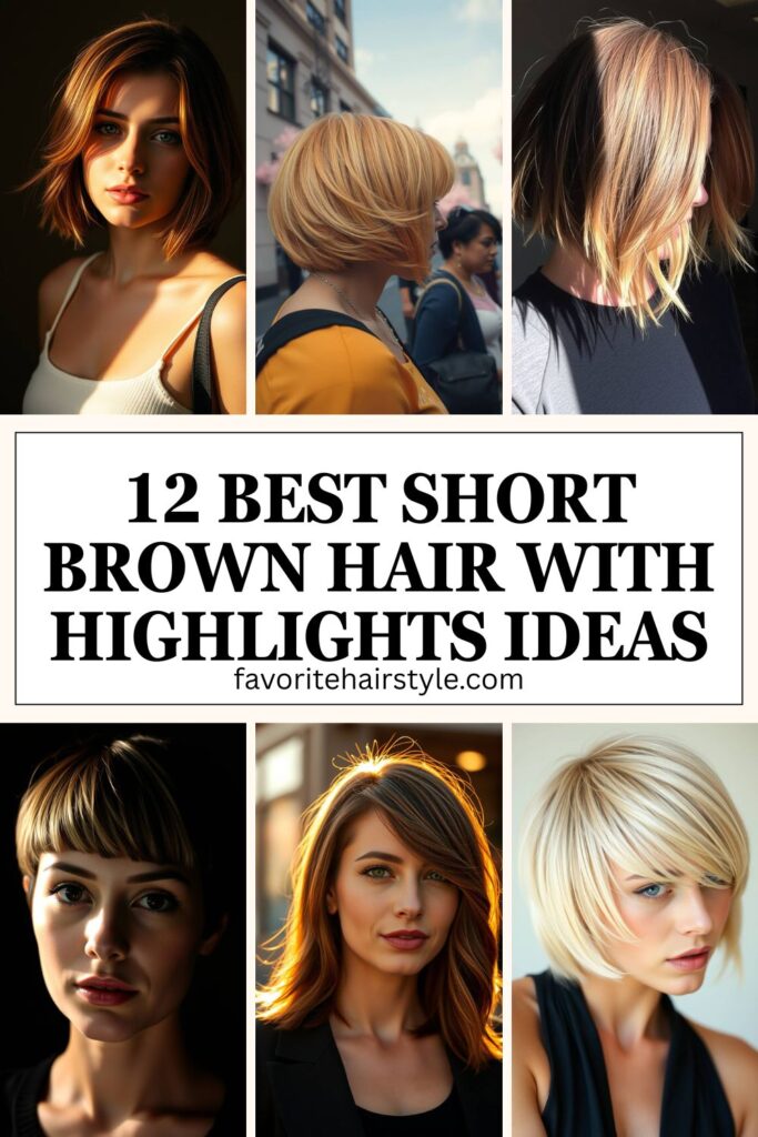 Short Brown Hair With Highlights Ideas