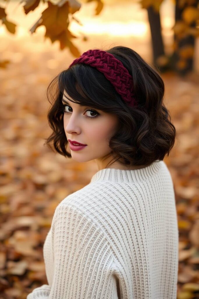 Side-Swept Style with Headband