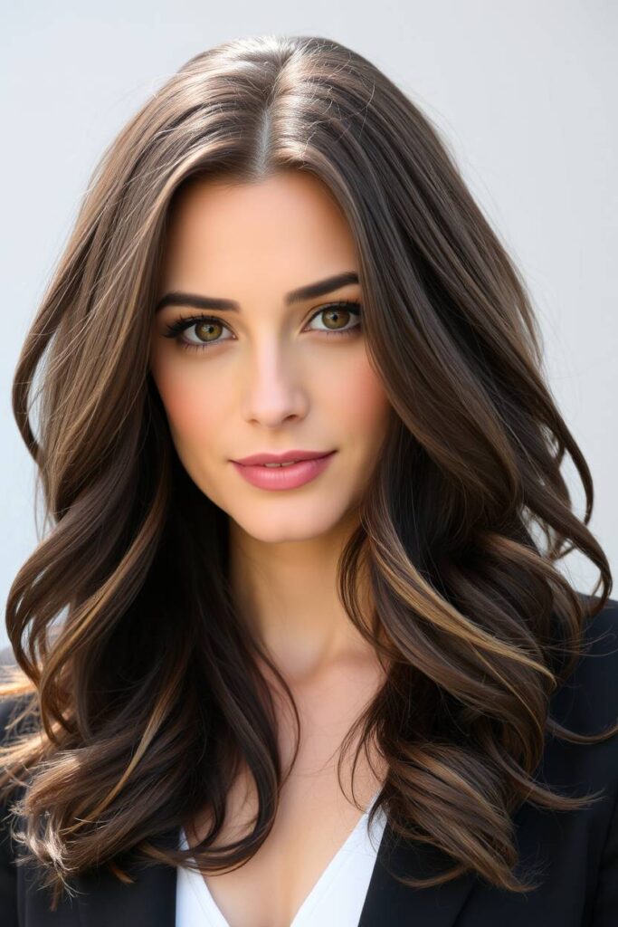 Subtle Caramel Highlights with Feathered Layers