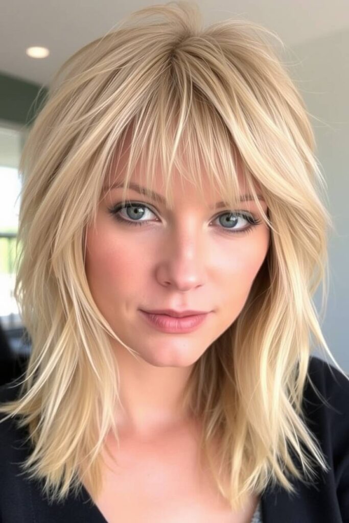 Textured Bangs for a Messy Chic Look