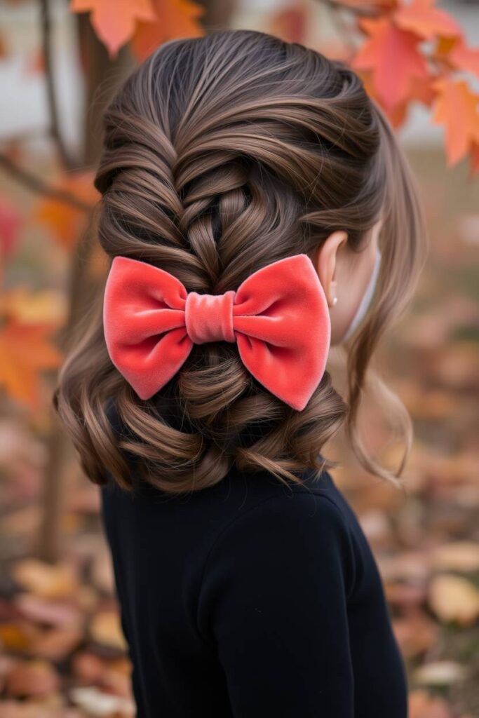 Twisted Half-Updo with Bow