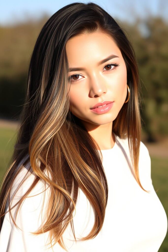 Warm Caramel Highlights All Over