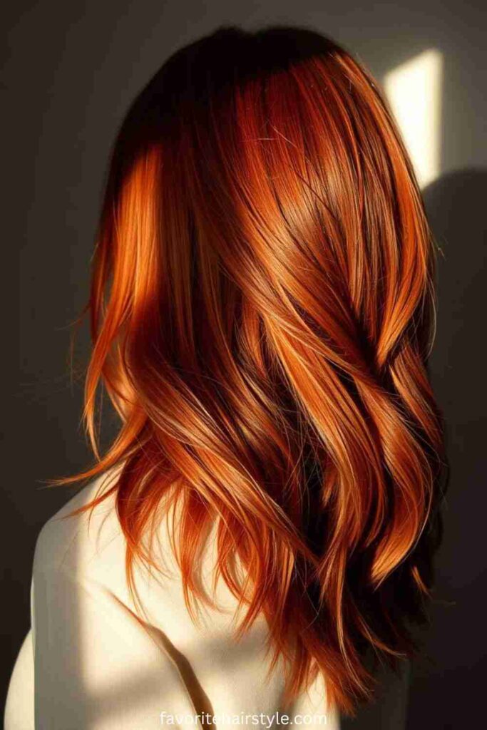 Warm Mocha with Auburn Highlights