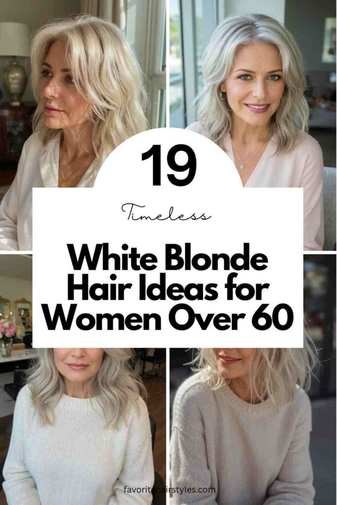 White Blonde Hair Ideas for Women Over 60
