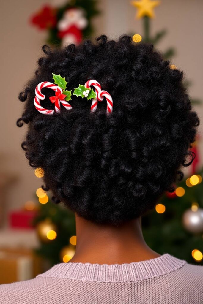 Afro with Christmas Headband