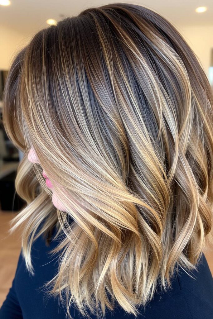 Dimensional Caramel Streaks
