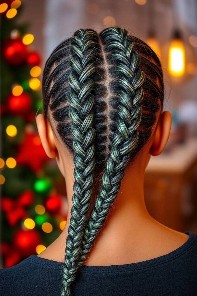 Boxer Braids with Metallic Thread