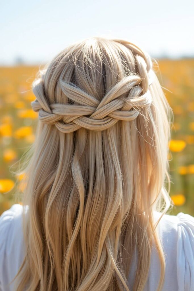 Braided Butter Blonde Crown