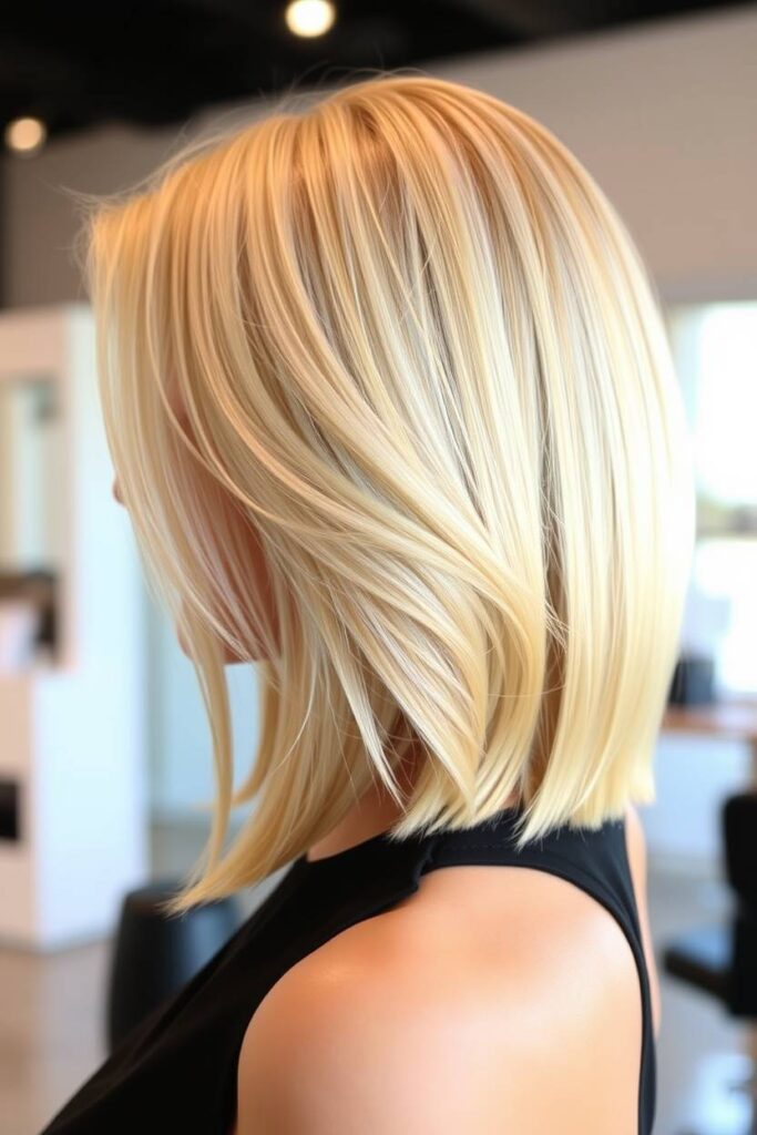 Buttery Blonde Bob
