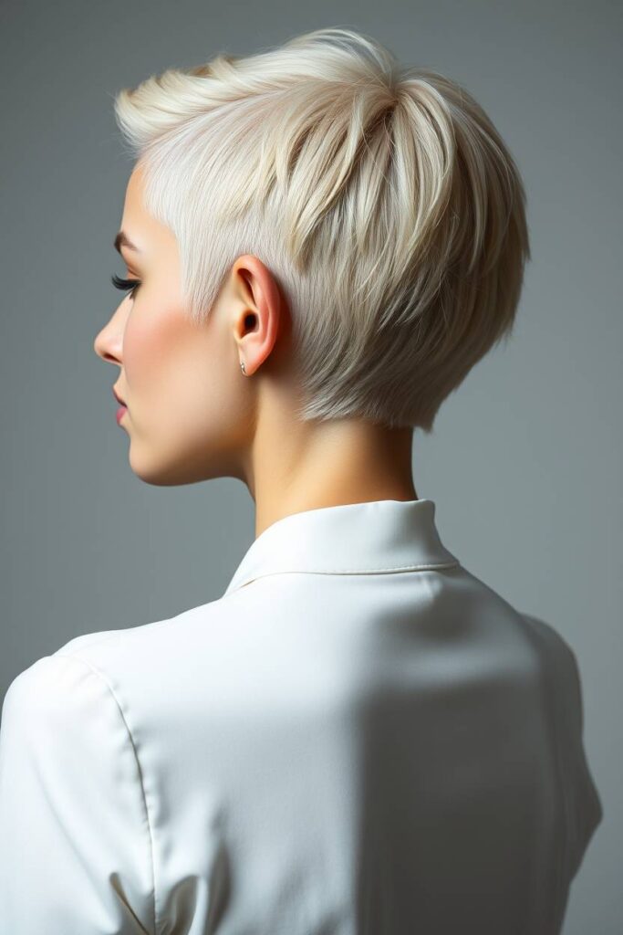 Buzz Cut with Pale Blonde Tones