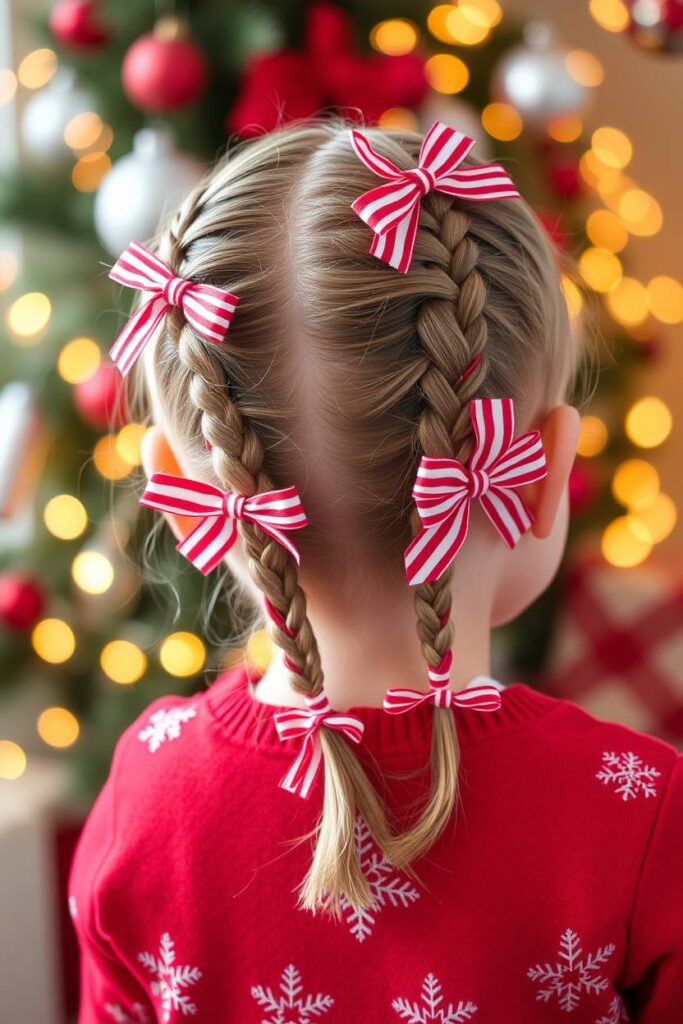 Candy Cane Braids