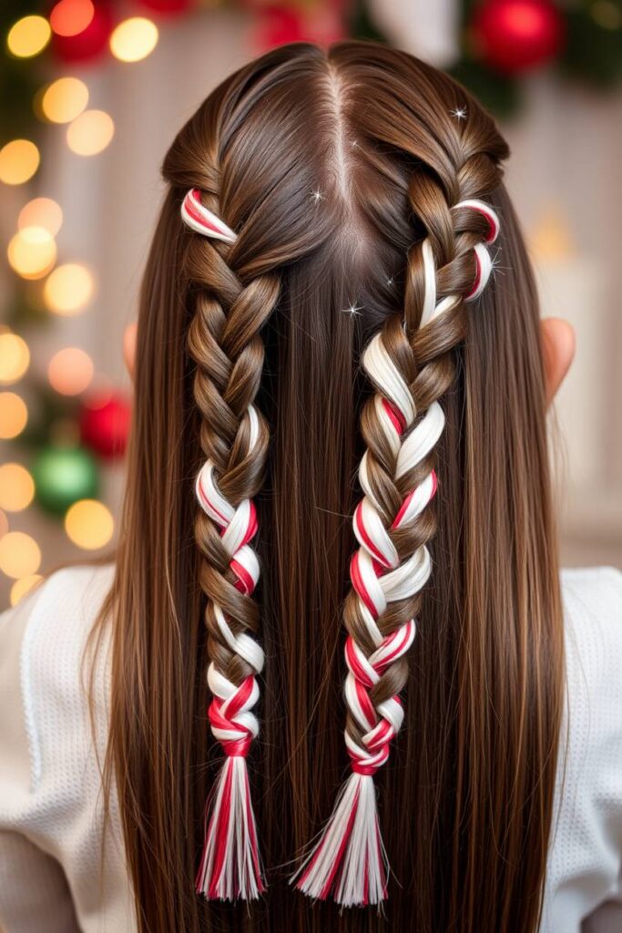 Candy Cane Braids