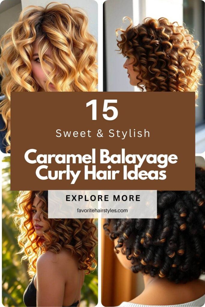 Caramel Balayage Curly Hair