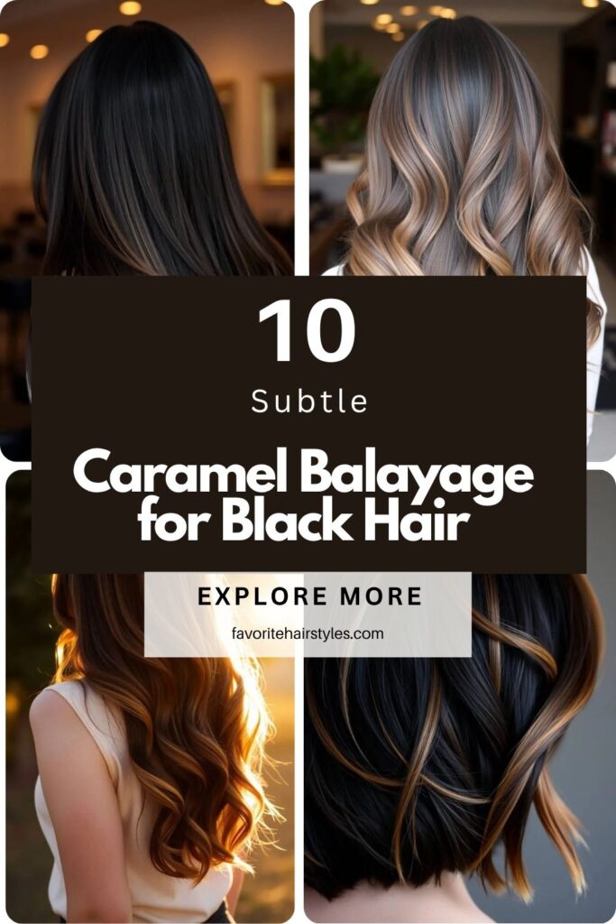 Caramel Balayage for Black Hair