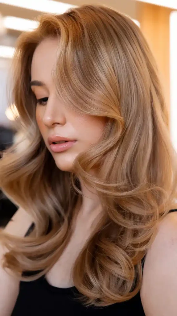 Caramel Balayage on Curly Hair