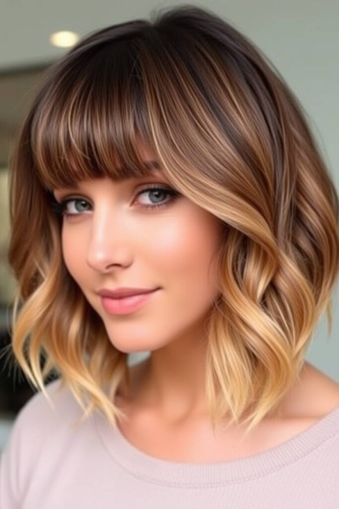 Caramel Ombre on Short Hair