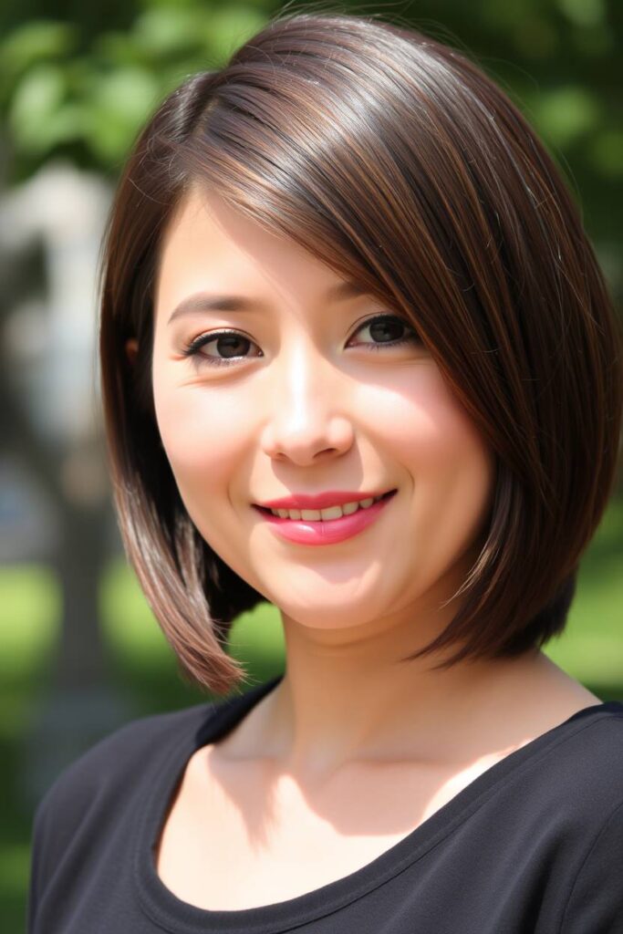 Chin-Length Bob with Side Bangs