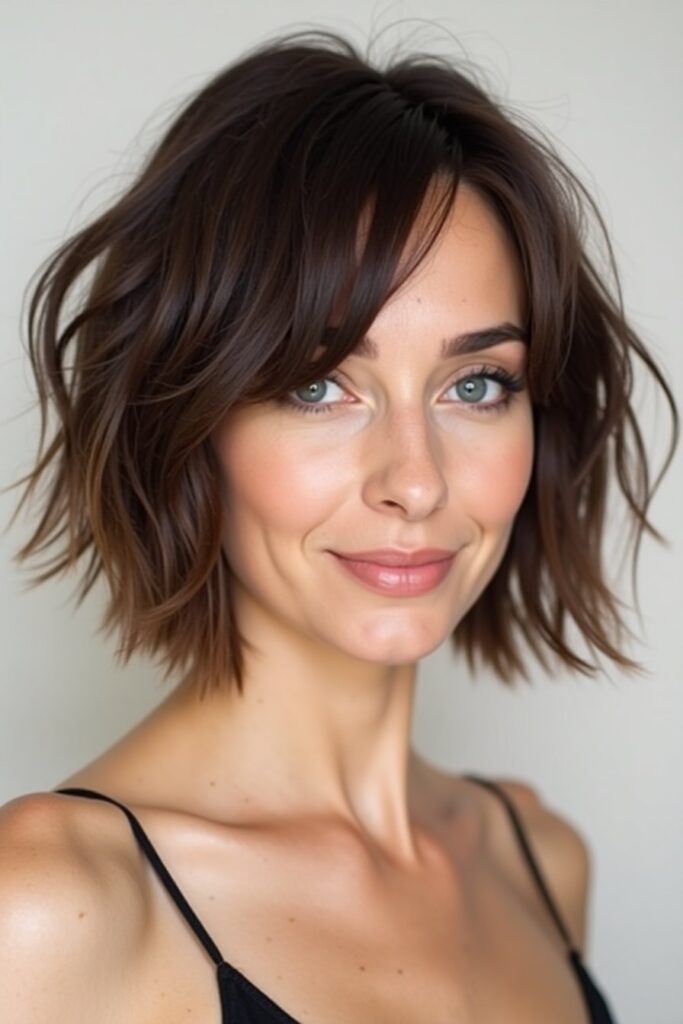 Choppy Bob with Soft Layers
