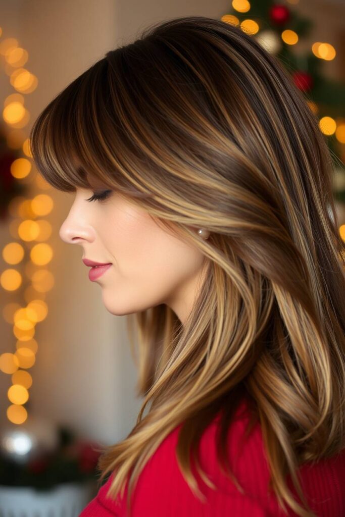 Classic Blowout with Full Bangs