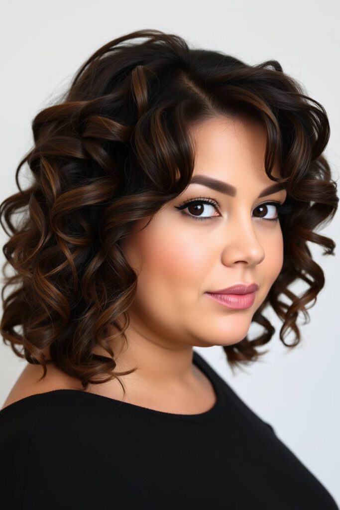 Curly Lob with Angled Ends