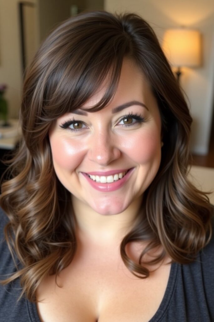 Curtain Bangs with Medium-Length Hair