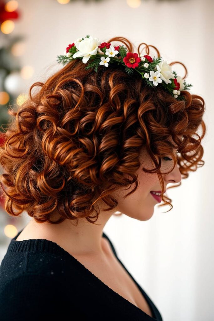 Defined Wash-and-Go with Flower Crown