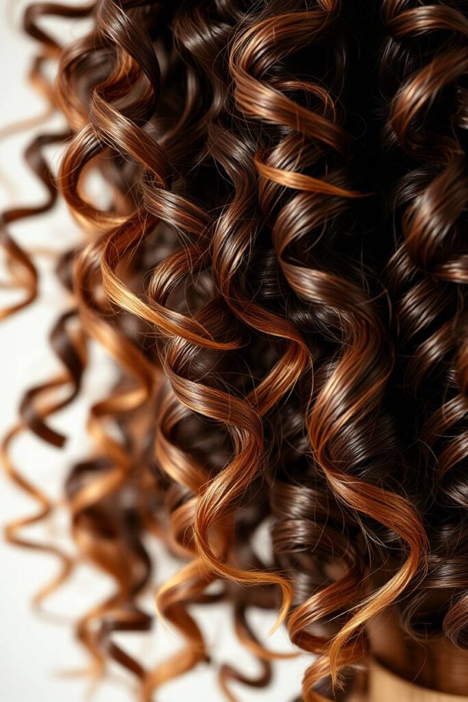 Golden Caramel Spiral Highlights