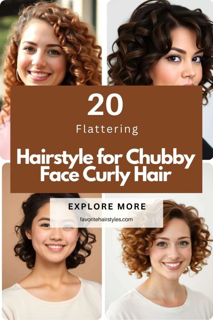 Hairstyle for Chubby Face Curly Hair