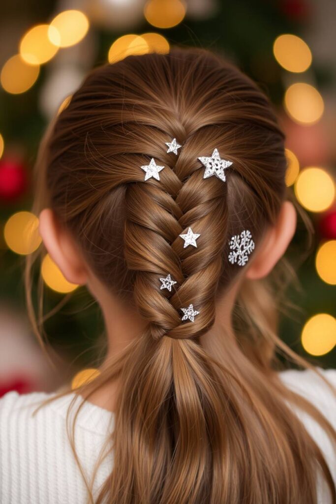 Half-Up Twists with Glitter Clips