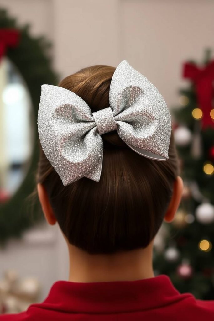 High Bun with Oversized Bow