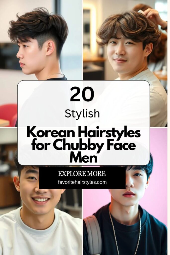 Korean Hairstyles for Chubby Face Men