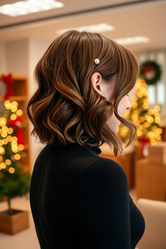 Loose Waves with Pearl Clip
