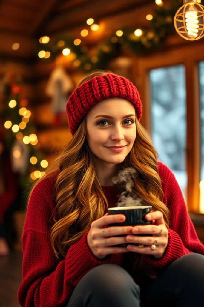 Loose Waves with a Festive Headband