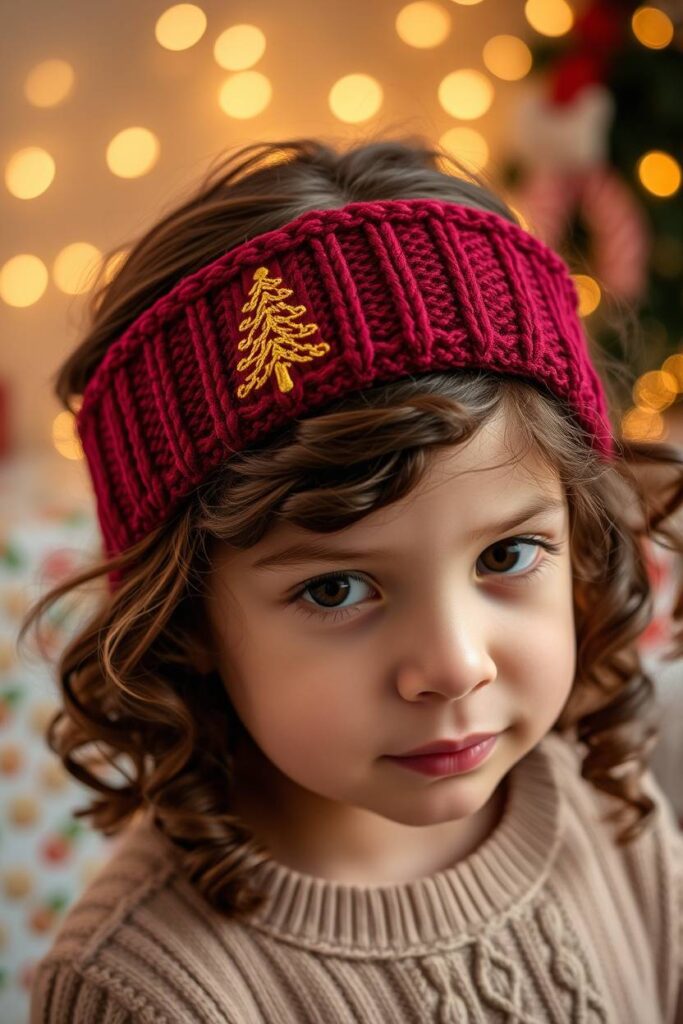 Messy Curls with Holiday Headbands