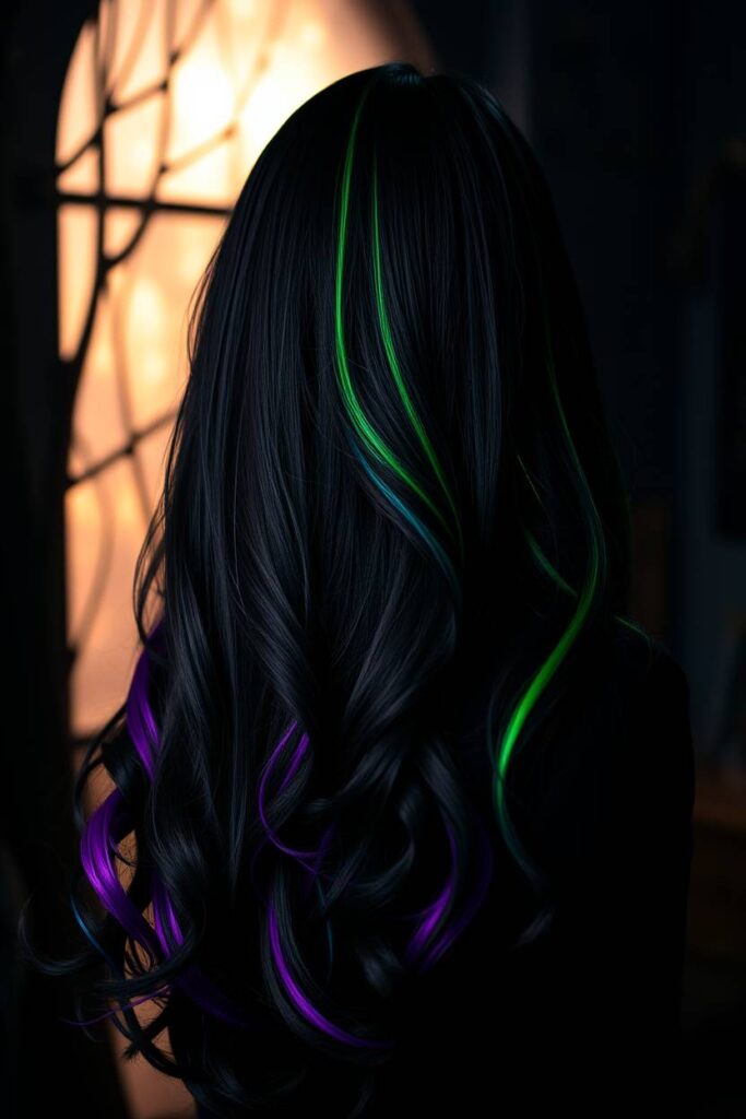 Neon Streak Witch Hair