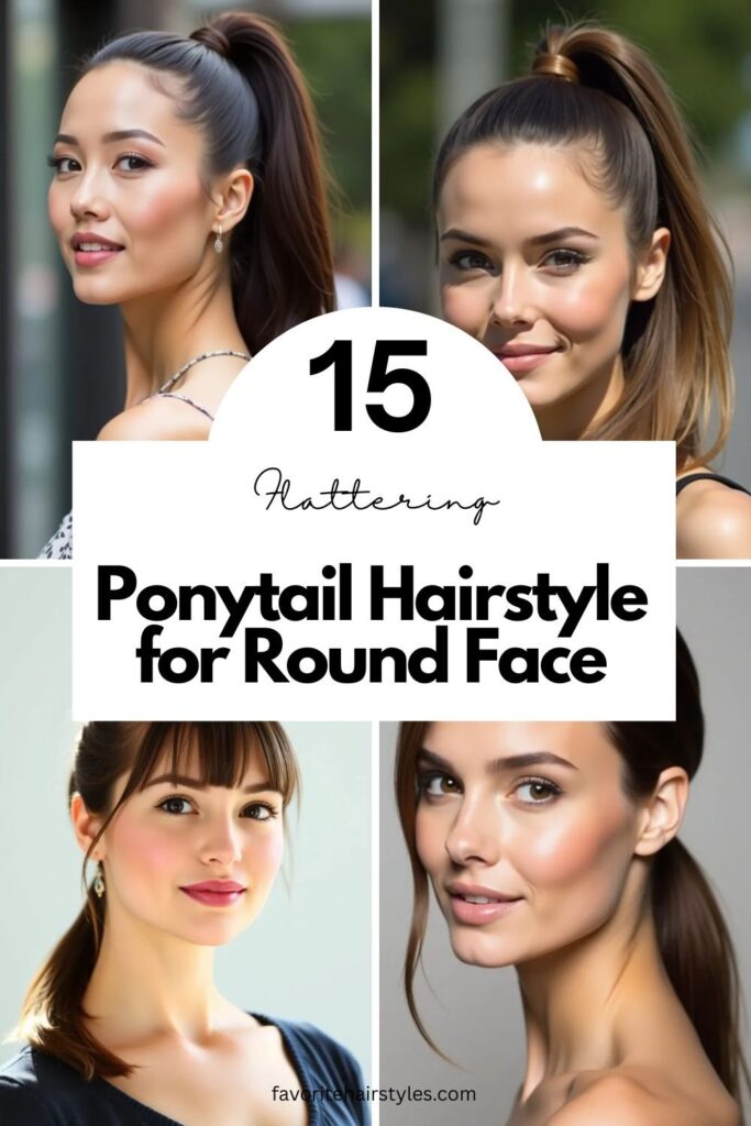 Ponytail Hairstyle for Round Face