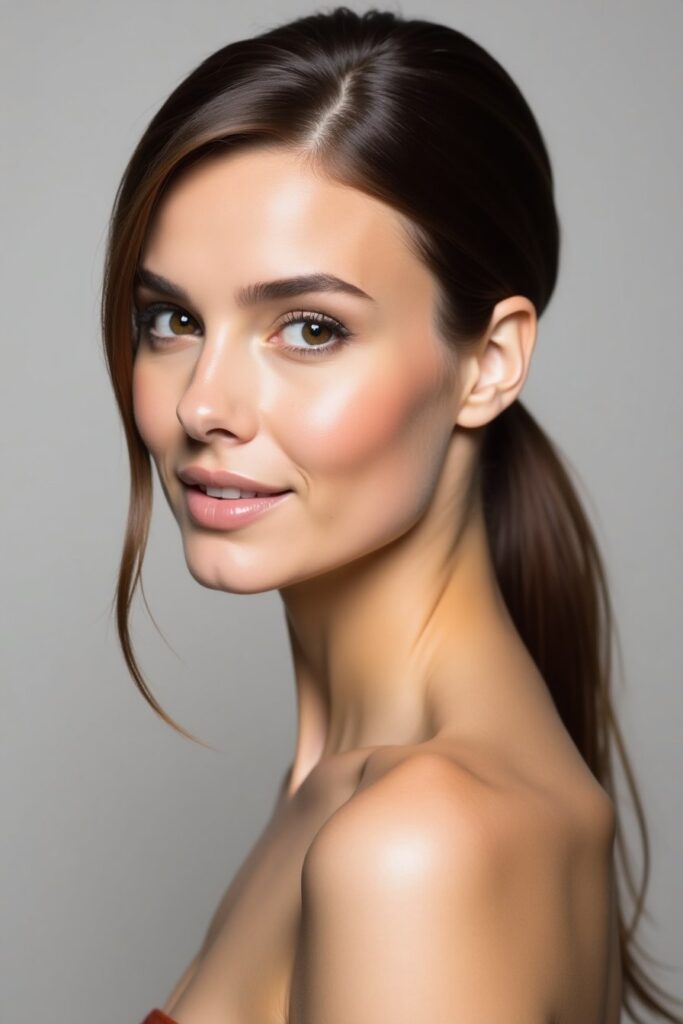 Side-Parted Ponytail