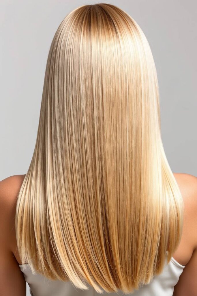Sleek Straight Butter Blonde