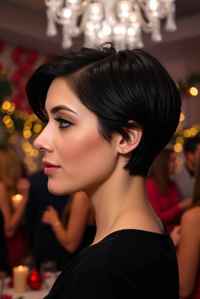 Slicked Back Short Cut