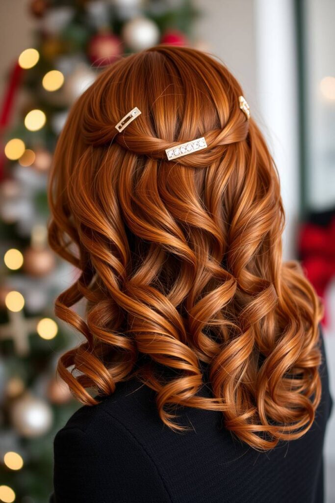 Soft Curls with Rhinestone Clips