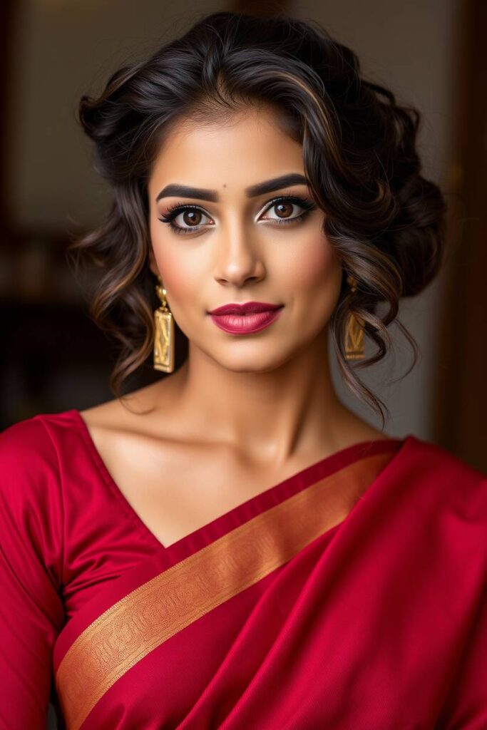 Soft Messy Bun with Face-Framing Strands