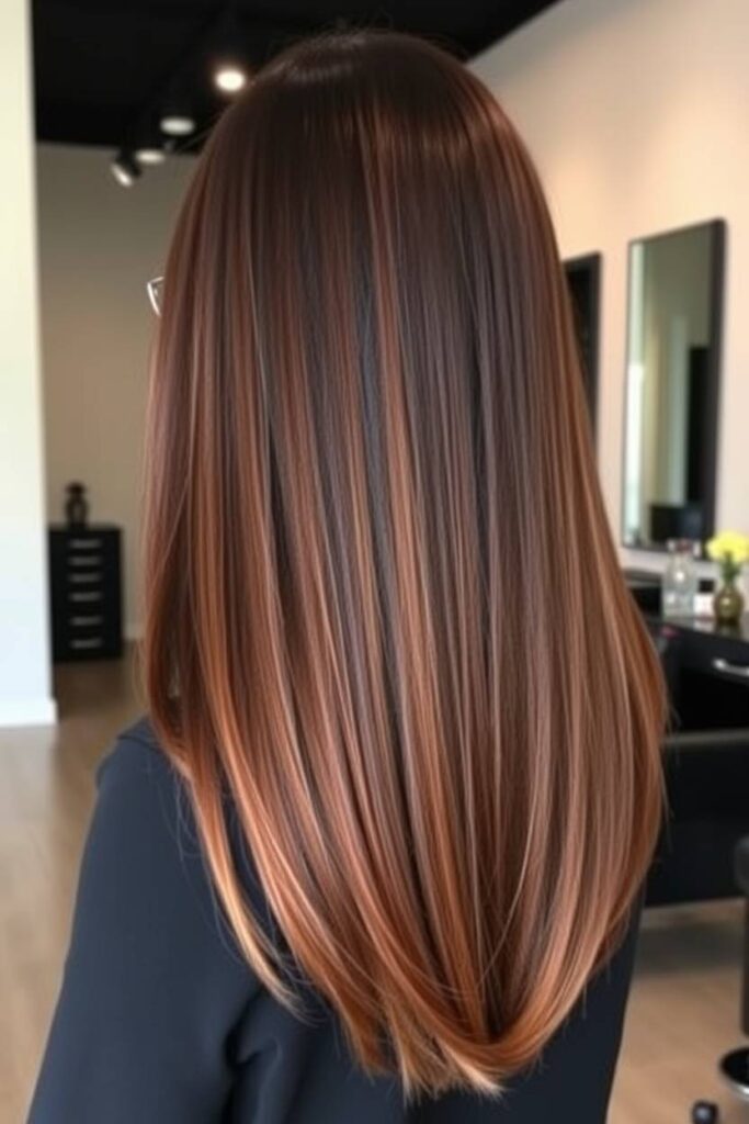 Straight Hair with Caramel Ends