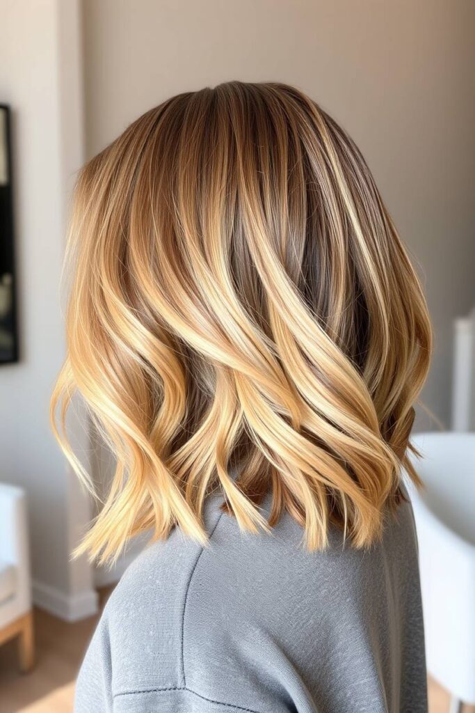 Warm Caramel Lob