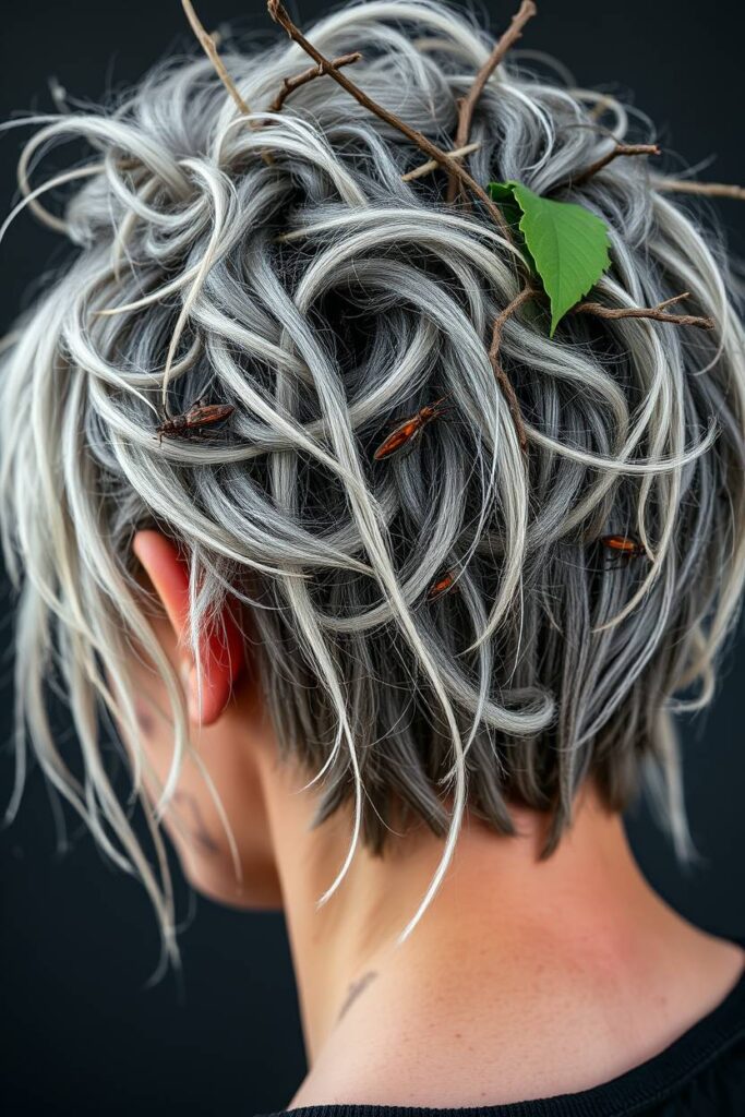 Zombie Teased Hair