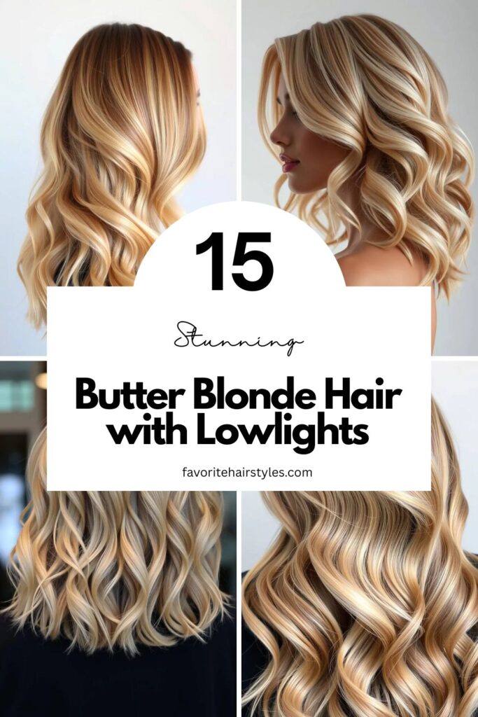 Butter Blonde Hair with Lowlights